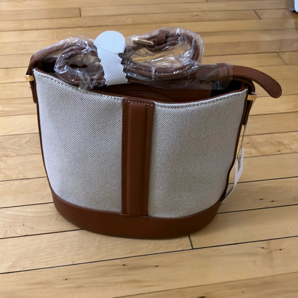 Stylish Brown and Cream Tote Bag